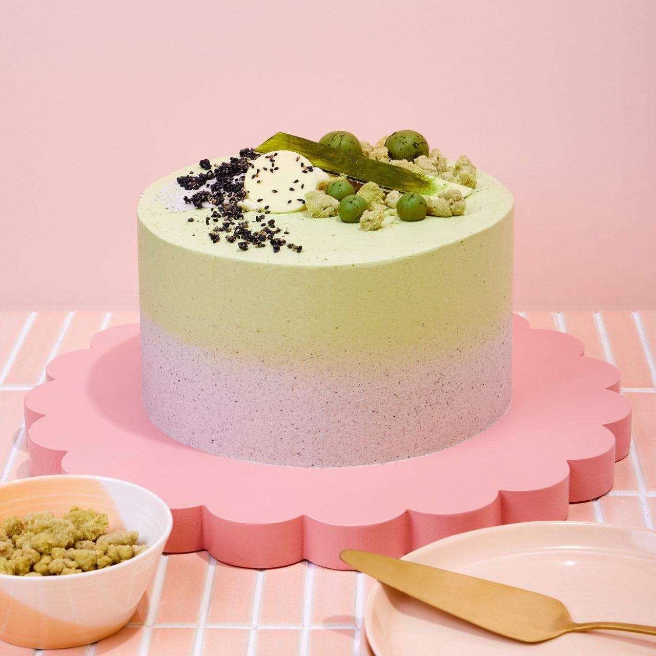 Matcha & Black Sesame Cake • Freshly Baked • Crumbs & Doilies